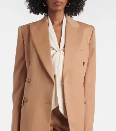 Stella McCartney Striped double-breasted wool blazer | Thumbnail 6