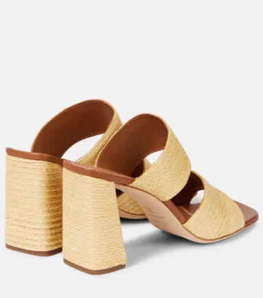 Staud Skylar raffia and leather mules | Thumbnail 2