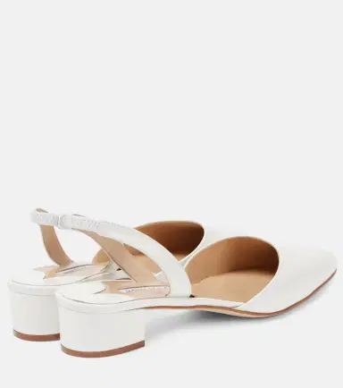 Manolo Blahnik Bridal Aspro 30 leather slingback pumps | Thumbnail 2 Manolo Blahnik Bridal Aspro 30 leather slingback pumps | Thumbnail 2