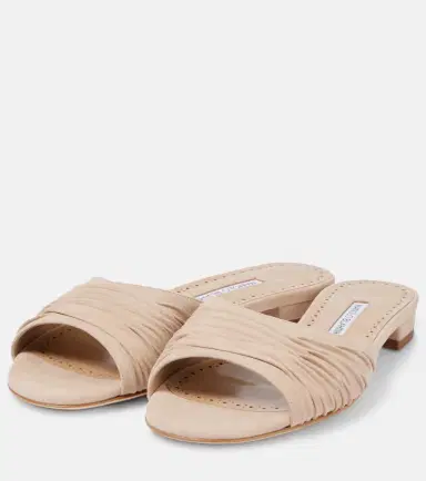 Manolo Blahnik Piruaflat 10 suede sandals | Thumbnail 2