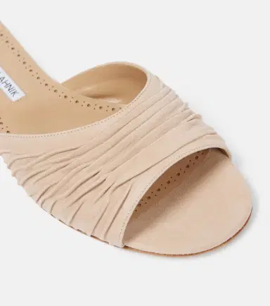 Manolo Blahnik Piruaflat 10 suede sandals | Thumbnail 3