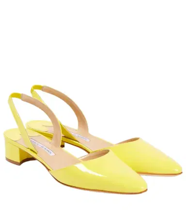 Manolo Blahnik Aspro 30 patent leather slingback pumps | Thumbnail 1 Manolo Blahnik Aspro 30 patent leather slingback pumps | Thumbnail 1