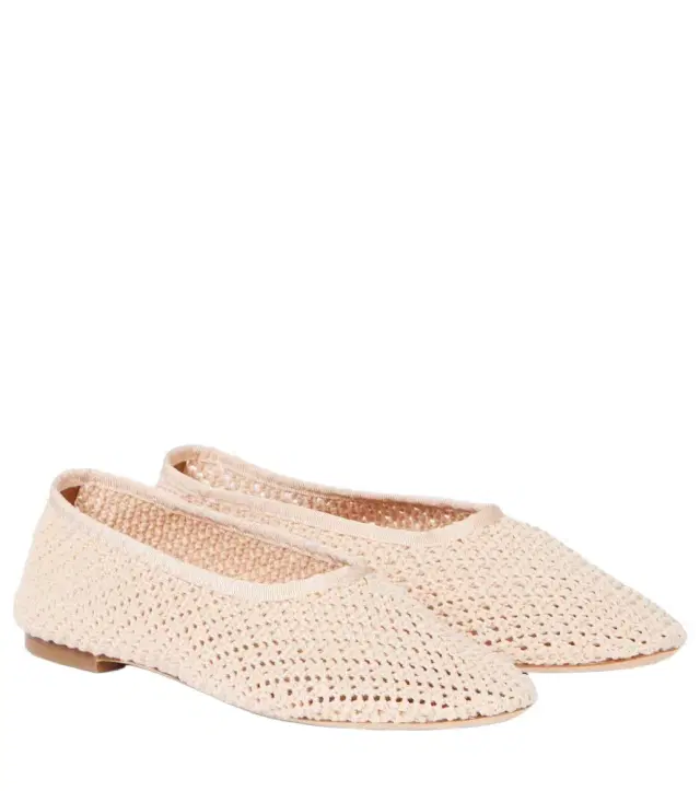 Staud Alba crochet ballet flats