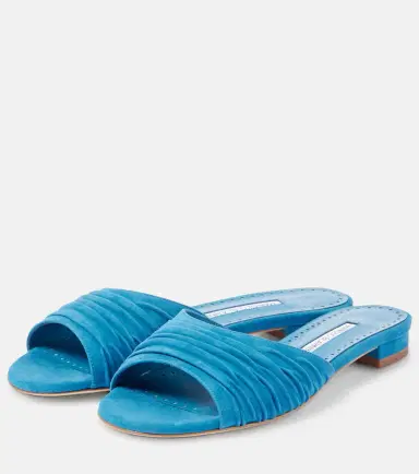 Manolo Blahnik Piruaflat 10 suede sandals | Thumbnail 3