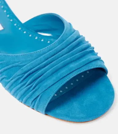 Manolo Blahnik Piruaflat 10 suede sandals | Thumbnail 4