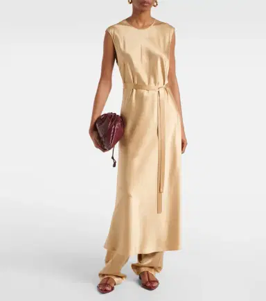 Joseph Garnier silk satin midi dress | Thumbnail 2