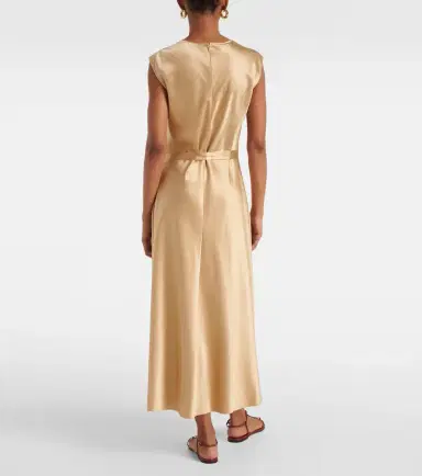 Joseph Garnier silk satin midi dress | Thumbnail 5