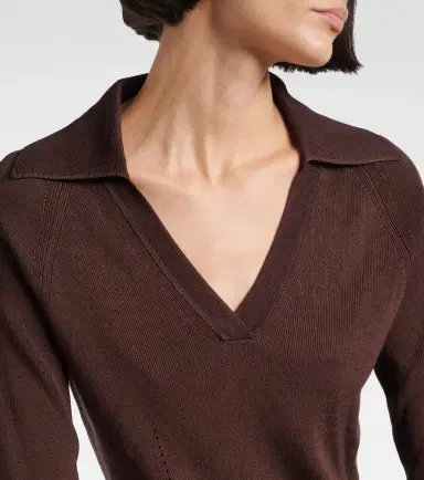 Joseph Ribbed-knit polo sweater | Thumbnail 3