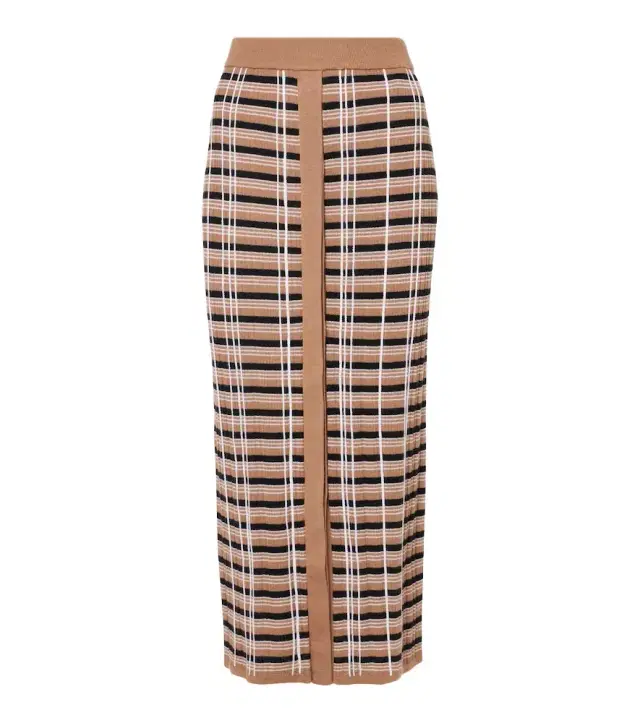 Joseph Checked wool and silk maxi skirt