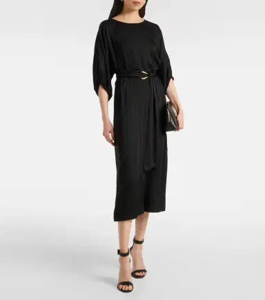 Velvet Laurel satin midi dress | Thumbnail 2