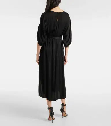 Velvet Laurel satin midi dress | Thumbnail 3