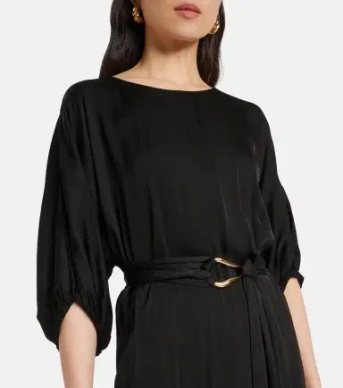 Velvet Laurel satin midi dress | Thumbnail 4