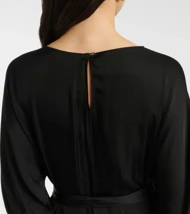 Velvet Laurel satin midi dress | Thumbnail 5