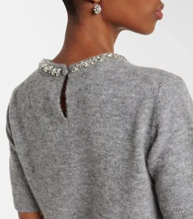 Velvet Layton embellished alpaca and wool-blend top | Thumbnail 5