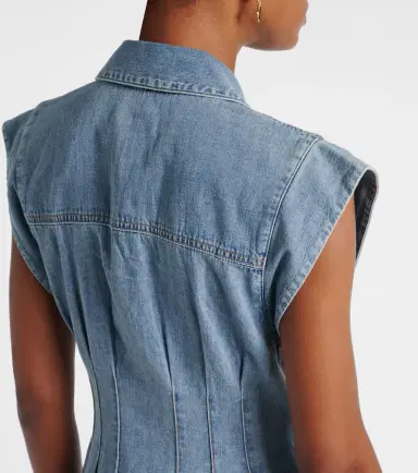 Veronica Beard Ruben denim midi dress | Thumbnail 3