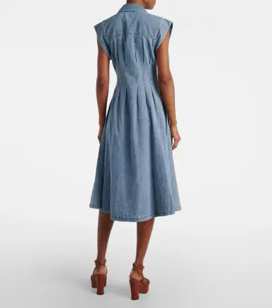 Veronica Beard Ruben denim midi dress | Thumbnail 5