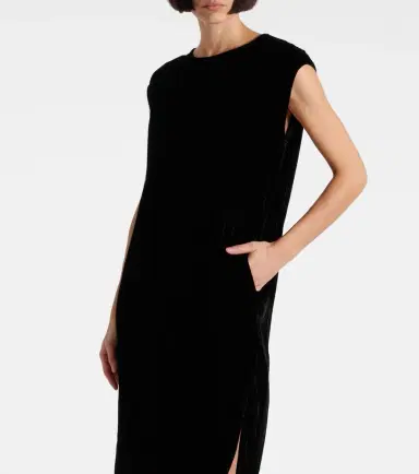 Velvet midi dress | Thumbnail 6