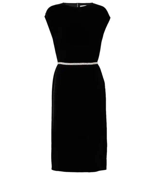 Velvet midi dress