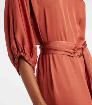 Velvet Laurel satin midi dress | Thumbnail 2