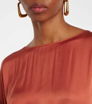 Velvet Laurel satin midi dress | Thumbnail 4