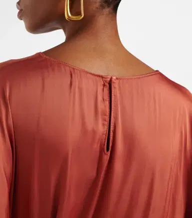 Velvet Laurel satin midi dress | Thumbnail 7