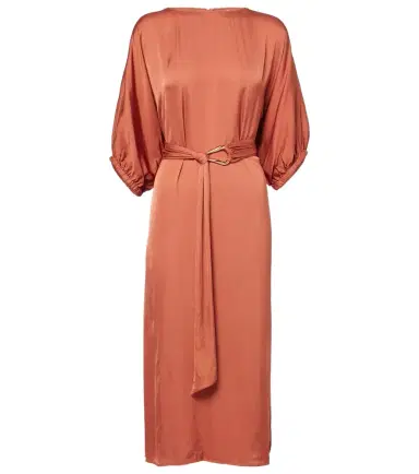 Velvet Laurel satin midi dress | Thumbnail 1