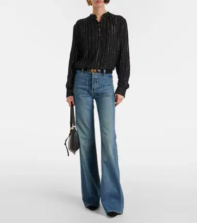 Velvet Striped lamé blouse | Thumbnail 2