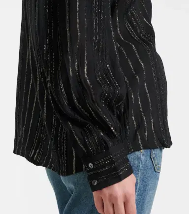 Velvet Striped lamé blouse | Thumbnail 6