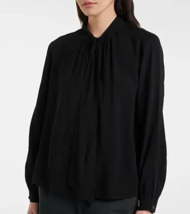 Velvet Gabrielle draped rayon challis blouse | Thumbnail 3