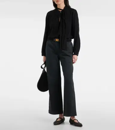 Velvet Gabrielle draped rayon challis blouse | Thumbnail 5