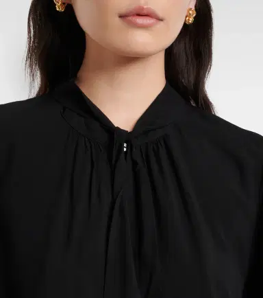 Velvet Gabrielle draped rayon challis blouse | Thumbnail 6