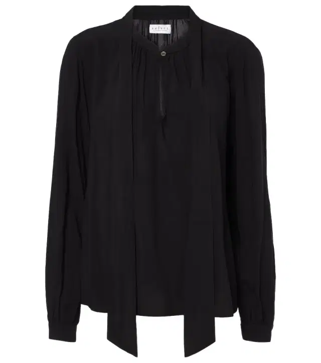Velvet Gabrielle draped rayon challis blouse