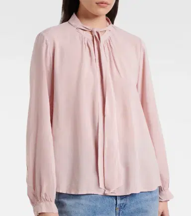 Velvet Gabrielle draped rayon challis blouse | Thumbnail 2