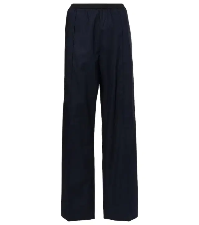 High-rise cotton straight pants