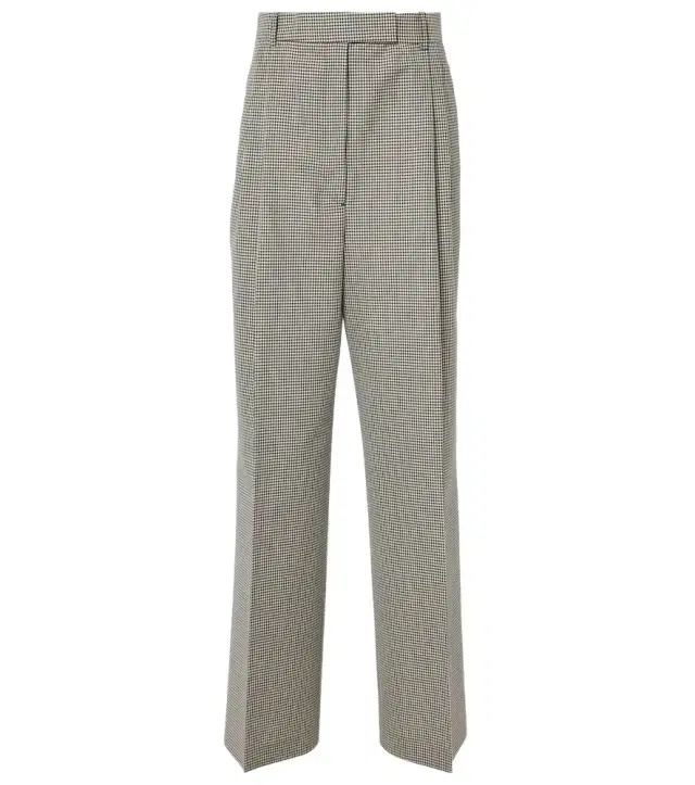 Rohe Róhe Gingham wool-blend wide-leg pants