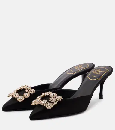 Roger Vivier Efflorescence 65 embellished satin mules | Thumbnail 4