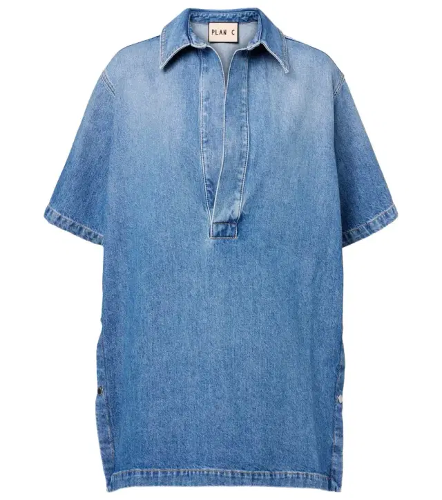 Plan C Oversized denim shirt