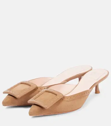 Roger Vivier Viv' in the City 45 suede mules | Thumbnail 3