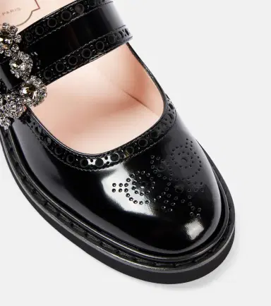 Roger Vivier Viv' Rangers patent leather Mary Jane flats | Thumbnail 3
