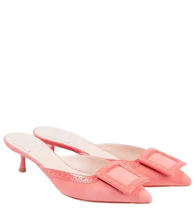 Roger Vivier Viv' In The City suede mules