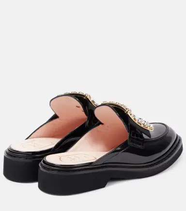Roger Vivier Viv' Rangers embellished leather mules | Thumbnail 2