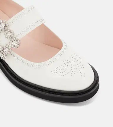 Roger Vivier Viv' Rangers Flower leather Mary Jane flats | Thumbnail 2