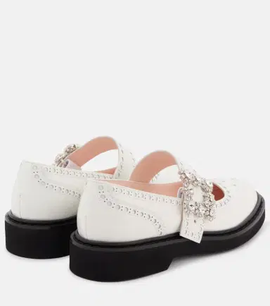Roger Vivier Viv' Rangers Flower leather Mary Jane flats | Thumbnail 4