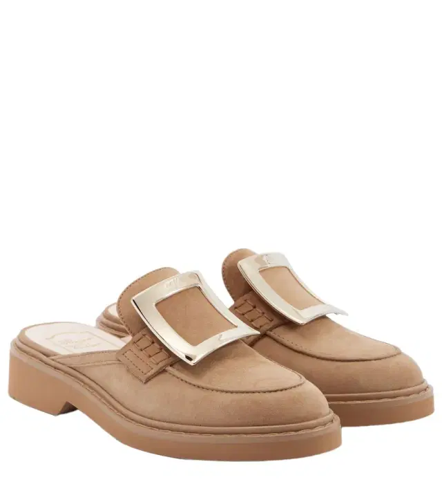 Roger Vivier Viv' Rangers suede mules