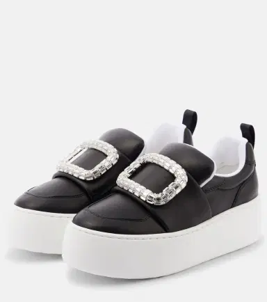 Roger Vivier Puffy Choc leather platform sneakers | Thumbnail 4