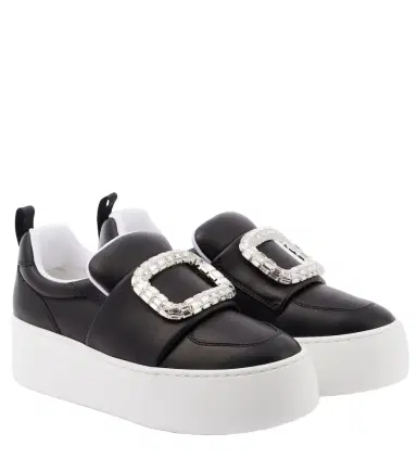 Roger Vivier Puffy Choc leather platform sneakers | Thumbnail 1