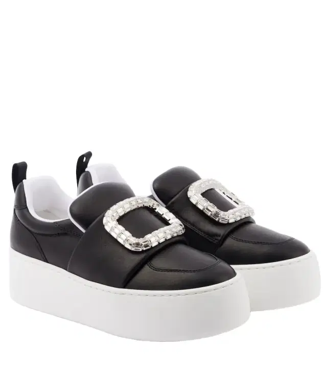 Roger Vivier Puffy Choc leather platform sneakers