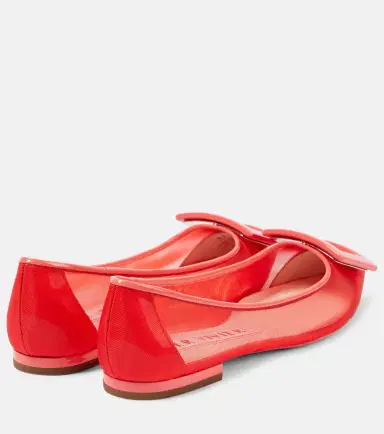 Roger Vivier Gommettine leather-trimmed ballet flats | Thumbnail 3