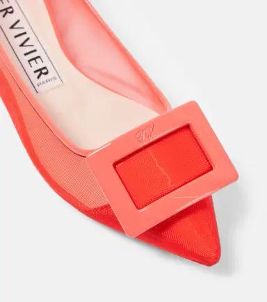 Roger Vivier Gommettine leather-trimmed ballet flats | Thumbnail 4