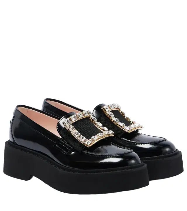 Roger Vivier Viv' Rangers embellished platform loafers